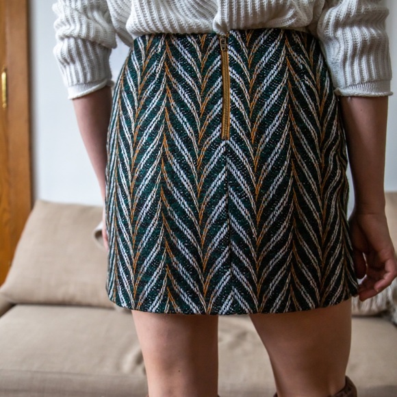 NWT Chevron tweed mini skirt - Picture 2 of 10